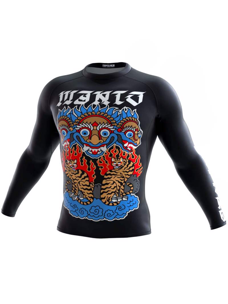 MANTO tigers RASHGUARD - BLACk